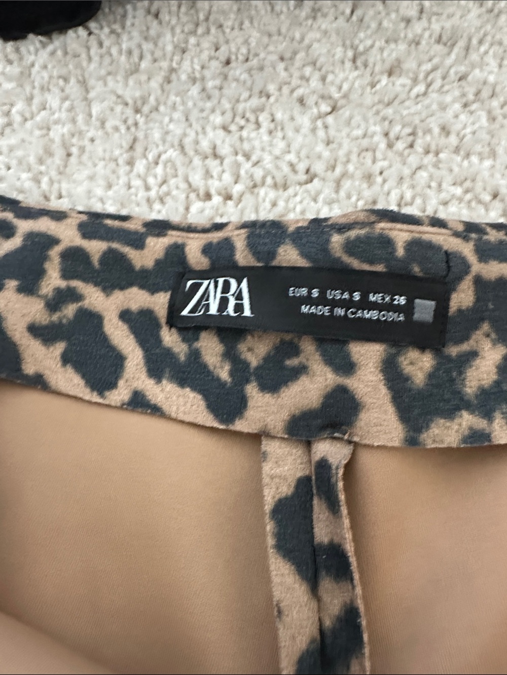 Zara Leopard Print Wrap Skort - Tan & Black - Picture 2 of 2